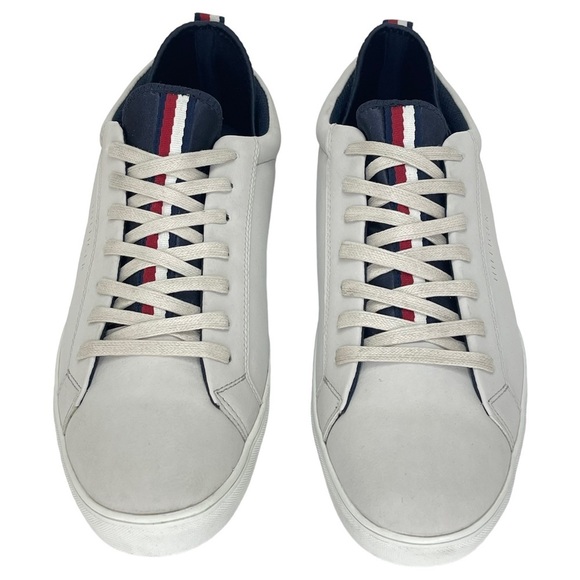 Tommy Hilfiger McNeil Cream Faux Leather Mens Sneakers 12M - Picture 10 of 16